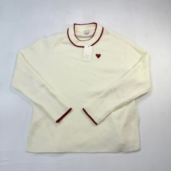 NWT Target Cream and red heart sweater - Picture 1 of 4